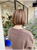 30代/40代/50代　ハイライトボブ