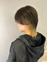 ヘアーザラブズラフズ オーガニカ 北九州(HAIR THE LOVES LAUGHS ORGANICA)&nbsp;メンズウルフカット×インナーカラーベージュ