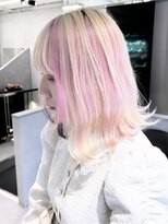 ファイブバイジエクト 堀江(FIVE by The Ect)&nbsp;姫カットレイヤー/ミルクティー/ホワイトブロンド