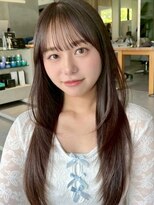 ミンクス渋谷スマートサロン(MINX shibuya smart salon) 【MINX】顔まわり似合わせカット+暗めカラーロング_渋谷