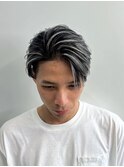 ホワイトメッシュ/ツイスト/ツイスパ/パーマ/メンズ/眉毛