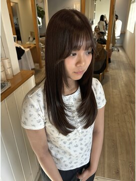 ジジ フィーカ 佐野(Gigi fika) レイヤーカット×モカブラウン