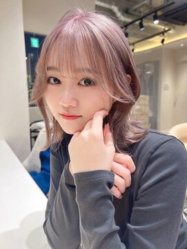 ロンドルピナス 小倉(Lond Lupinus) ミディアムヘア暗めカラー/デザインカラー/フェイスフレーミング