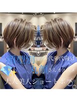 バンプ ギンザ(BUMP GINZA) 30代40代50代大人ショート髪型丸顔前髪なし似合わせ 安