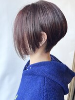 モリオフロムロンドン 原宿本店(morio from London)&nbsp;【morio原宿】前下がりショート　赤髪レッド