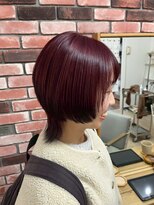 ユイマァル 倉敷店(YUIMARL)&nbsp;くらげヘア20代30代40代ブリーチバーガンディーレイヤーウルフ