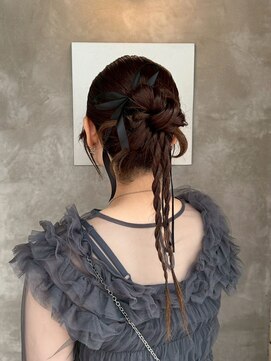 ヘアーブレイス(hair brace) 千葉駅/着物ヘア/大人ガーリー/ダークアッシュ/似合わせカット