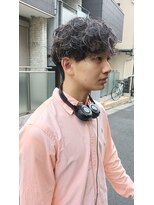 スエード(suede) ハイライト×縦巻きパーマ