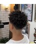 【スパイキーアフロパーマ】カット シェービング 眉カットコース ¥19580