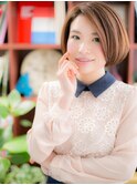 前下がり暗髪ローライト小顔ワンレングスボブc5川口20代30代40代
