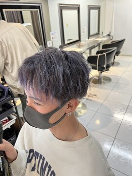 アイズ 海老名(AIZU) メンズシャドールーツ　ダブルカラーパープルシルバーツイスト