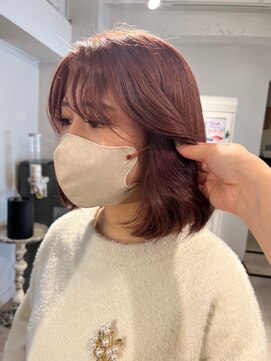 クレビア 名古屋(CreBiA) レイヤーボブ/ピンクベージュ