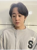 メンズカットニュアンスパーマセンターパート