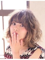 ヘアーズ ベリー 蒲生店(hairs BERRY)&nbsp;BERRY＿黒髪＿エアリーミディ＿オーガニック＿フリンジウエーブ