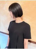 ダブルカラー/大人ボブ/黒髪スタイル/髪質改善/縮毛矯正