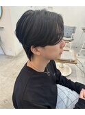 マッシュパーマ/ハイトーンカラー/前髪パーマ