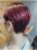 似合わせカット/ベリーショート/レッドカラー