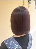 ボブルフ_ネビージュ_小顔_ワンレン_黒髪_白髪ぼかし_前髪