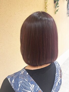 オリーブスバイネオリーブ(Olive's by neolive) ボブルフ_ネビージュ_小顔_ワンレン_黒髪_白髪ぼかし_前髪