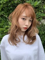 ラパンセノアール(LA PENSEE NOIR) オレンジベージュ×ラフウェーブ