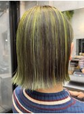 ネオングリーンバレイヤージュ|西葛西ブリーチ|西葛西ハイトーン