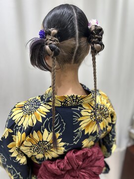 サクララ(Sakura la) カチモリツイン/浴衣ヘア/浴衣/兵児帯