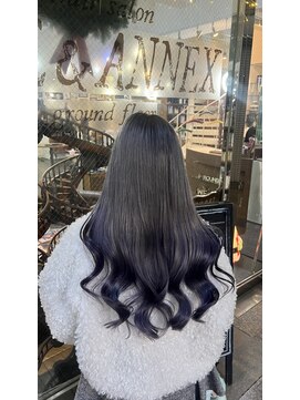 バイブアンドアネックス(VIBE & ANNEX) グレーとダークパープルのグラデーション