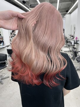 ピンクベージュ/ハイトーンカラー