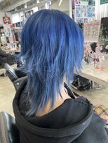 トーキョー オタクヘアー(TOKYO OTAKU HAIR) 中性アニメウルフ/ブルーカラー