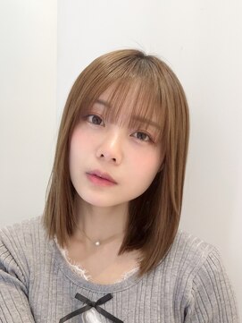 ソワネ 表参道(soigne) 表参道酸性ストレートミディアムボブ髪質改善アッシュグレー30代