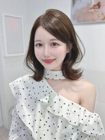 オニキス(ONYX)&nbsp;レイヤーボブタッセルボブオリーブベージュ韓国ヘア表参道
