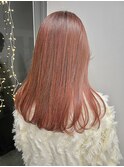 美髪ストレート×髪質改善◎艶髪ロングオレンジベージュ