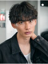 テン 心斎橋(tenn.)&nbsp;心斎橋シャドウパーマメンズマッシュウルフカット波巻きパーマ