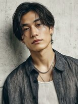 ダブルアール(RR MEN'S SALON)&nbsp;リバースセンターパート/ニュアンスウルフ/由比ヶ浜