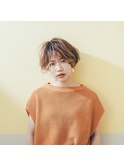 丸みショート×ニュアンスハイライト/波巻きボブ【ciia吉祥寺】