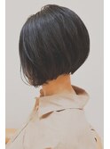 【morio熊本】大人かわいい黒髪×前下がりショートボブ.k