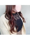 くすみピンクのイヤリングカラー