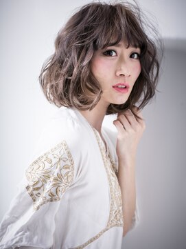 カバーヘアアンドスパ ブリス 浦和(COVER HAIR&SPA bliss) グレーベージュくすみカラー抜け感ウルフボブv浦和20代30代40代