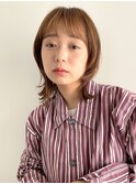 くびれミディ/大人かわいい/フェザーバング/ウルフボブ