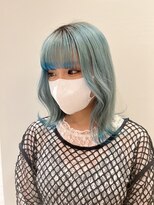 アース 高崎店(HAIR & MAKE EARTH)&nbsp;スカイブルーグラデーションケアブリーチ