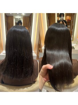 キュア 表参道(CURE) 黒髪/グレージュカラー/ココアベージュ/ヘルシーロング[表参道]