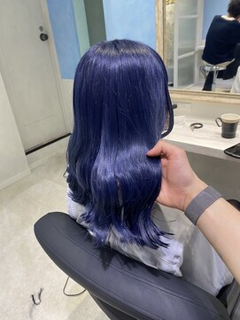 アソビセカンド 原宿(ASOBI 2nd) セミロング/ネイビーブルー