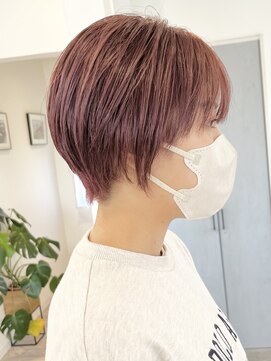 ミュール(mule) 丸みショート/ピンクベージュ/1ブリーチ