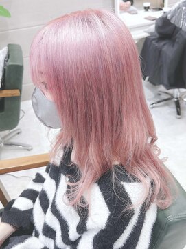 デイズ(days) ハイトーンカラーピンクパープルブリーチ ピンクベージュカラー