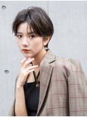 青山 表参道 ショートカット 30代40代 チョコレートブラウン