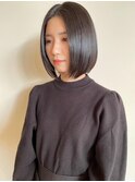 重すぎない切りっぱなしボブ