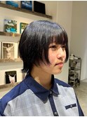 ショートウルフカットネオウルフカット顔まわりレイヤーカット