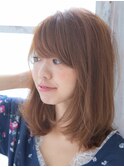 重めバングナチュラルセミディ/20代/30代/40代/50代/倉敷/白楽町
