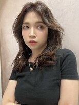 ピークアブー 銀座並木通り(PEEK-A-BOO)&nbsp;★韓国風巻きくびれミディレイヤーブラウンベージュ前髪なし艶髪