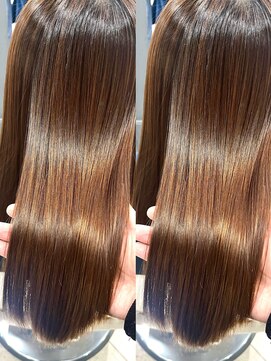 セレスト 川口店(CELESTE) Premiumカシミアストレート(縮毛矯正) +イノアカラー白髪ぼかし